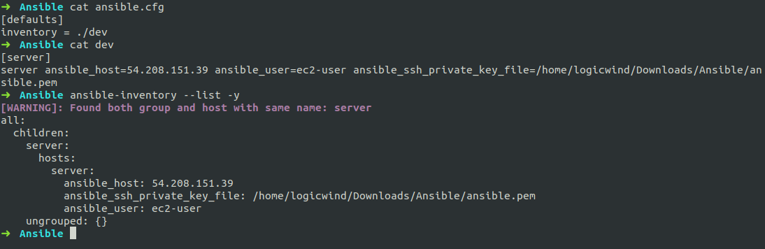 Ansible inventory